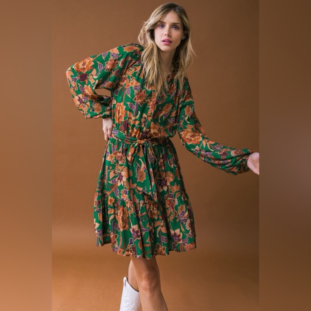 Green Floral Dress